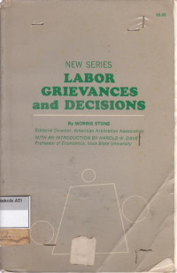 New Series Labor Grievances and Desicions