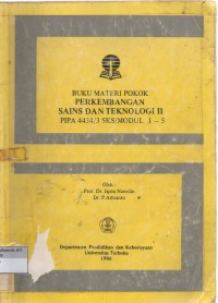 Image of Buku Materi Pokok Perkembangan Sains dan Teknologi II