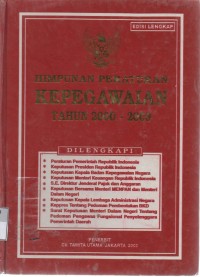 Image of Himpunan Peraturan Kepegawaian tahun 2000-2003 Edisi Lengkap