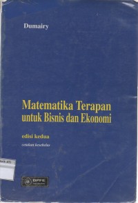 Image of Matematika Terapan Untuk Bisnis dan Ekonomi